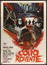 7e448 SYNDICATE: A DEATH IN THE FAMILY Italian 1p '70 Piero Zuffi's Colpo Rovente, wild montage!
