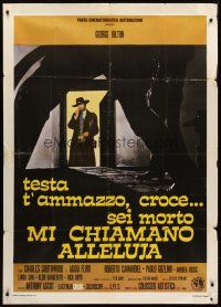 7e453 THEY CALL ME HALLELUJAH Italian 1p '71 George Hilton, cool spaghetti western artwork!