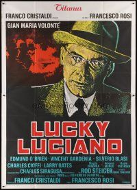 7e114 LUCKY LUCIANO Italian 2p '74 Gian Maria Volonte, Rod Steiger, gangster action scenes!