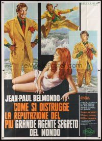 7e115 MAGNIFICENT ONE Italian 2p '74 Philippe De Broca, Belmondo, half-naked Jacqueline Bisset!