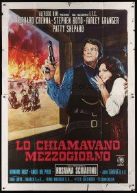 7e116 MAN CALLED NOON Italian 2p '73 Louis L'Amour, art of Richard Crenna by Enzo Nistri!