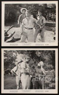 7f390 EAST OF SUMATRA 5 8x10 stills '53 great images of Earl Holliman & Jeff Chandler in action!