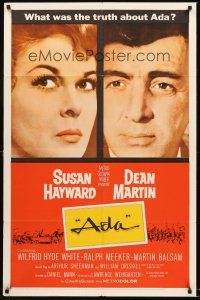 7g031 ADA 1sh '61 super close portraits of Susan Hayward & Dean Martin, what was the truth?