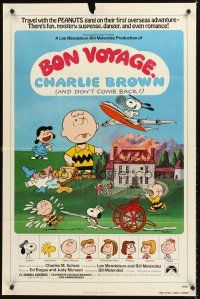 7g117 BON VOYAGE CHARLIE BROWN 1sh '80 Peanuts, Charles M. Schulz art, Snoopy!