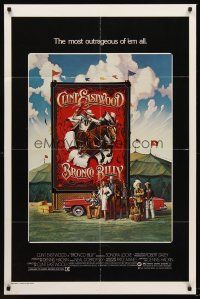 7g125 BRONCO BILLY 1sh '80 Clint Eastwood directs & stars, Roger Huyssen & Gerard Huerta art!
