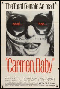 7g141 CARMEN, BABY 1sh '68 Radley Metzger, Uta Levka, Barbara Valentine, cool hot image!