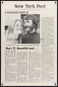 7g199 DEFIANCE OF GOOD New York Post style 1sh '74 Jean Jennings, a cheerleader grows up!