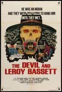 7g203 DEVIL & LEROY BASSETT 1sh '73 they were only going to hang him, western horror, wild art!