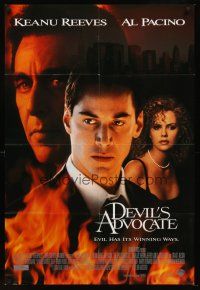7g206 DEVIL'S ADVOCATE int'l 1sh '97 Keanu Reeves, Al Pacino, Charlize Theron, Jeffrey Jones