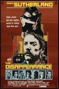 7g212 DISAPPEARANCE 1sh '77 Donald Sutherland, Francine Racette, violent passion!