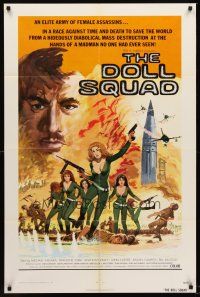 7g216 DOLL SQUAD int'l 1sh '73 Ted V. Mikels directed, lady assassins w/ orders to Seduce & Destroy!
