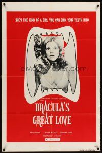 7g221 DRACULA'S GREAT LOVE 1sh '74 sexy vampire, the kind of girl you can sink your teeth into!