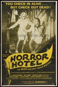 7g236 EATEN ALIVE 1sh R80 Tobe Hooper, great image of sexy screaming girls in the Horror Hotel!