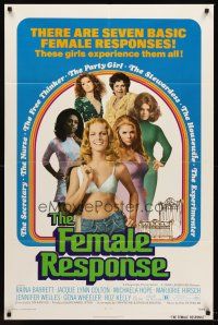 7g257 FEMALE RESPONSE 1sh '72 sexy Jennifer Welles, there are seven basic female responses!