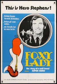 7g278 FOXY LADY 1sh '71 Alan Goron, the story of a well loved super-hero!