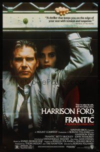 7g279 FRANTIC 1sh '88 directed by Roman Polanski, Harrison Ford & sexy Emmanuelle Seigner!
