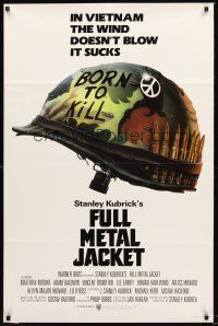 7g291 FULL METAL JACKET advance 1sh '87 Stanley Kubrick bizarre Vietnam War movie!