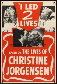 7g306 GLEN OR GLENDA 1sh '53 Bela Lugosi, Ed Wood's transvestite classic, I Led 2 Lives!