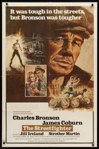 7g341 HARD TIMES int'l 1sh '75 Walter Hill, Dippel art of Charles Bronson, The Streetfighter!