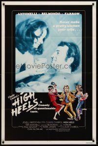7g356 HIGH HEELS 1sh '81 Chabrol directed, Jean-Paul Belmondo & Mia Farrow!
