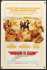 7g376 HOUR OF THE GUN 1sh '67 James Garner as Wyatt Earp, John Sturges, was he a hero or killer?