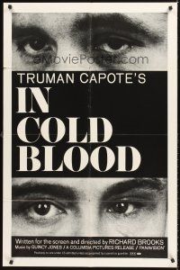 7g385 IN COLD BLOOD 1sh '68 Richard Brooks directed, Robert Blake, from the novel by Truman Capote!