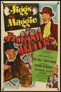 7g417 JIGGS & MAGGIE IN JACKPOT JITTERS 1sh '49 George McManus, Renie Riano, Joe Yule!
