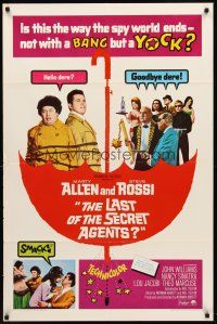 7g447 LAST OF THE SECRET AGENTS 1sh '66 Marty Allen & Steve Rossi tied up, Marty says Hello dere!