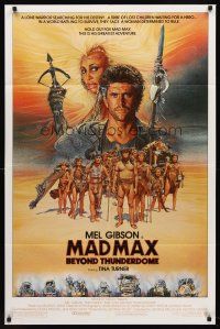 7g476 MAD MAX BEYOND THUNDERDOME int'l 1sh '85 art of Mel Gibson & Tina Turner by Richard Amsel!