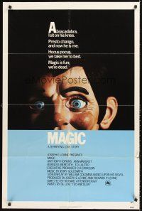 7g479 MAGIC int'l 1sh '78 Richard Attenborough, ventriloquist Anthony Hopkins, creepy dummy image!