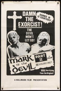 7g496 MARK OF THE DEVIL 2 1sh '74 banned in 19 countries, more horrifying than the original!