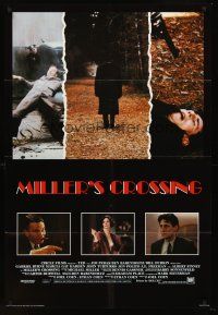 7g517 MILLER'S CROSSING int'l 1sh '89 Coen Brothers directed, Gabriel Byrne, John Turturro!