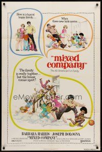 7g526 MIXED COMPANY style A 1sh '74 Barbara Harris, Frank Frazetta art from interracial comedy!