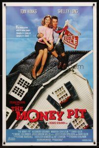 7g530 MONEY PIT 1sh '86 Steven Spielberg, Tom Hanks & Shelley Long are deeply in love & debt!