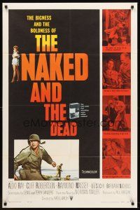 7g552 NAKED & THE DEAD 1sh '58 from Norman Mailer's novel, Aldo Ray in World War II!