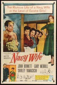 7g560 NAVY WIFE 1sh '56 Joan Bennett is a Navy Wife in the land of Geisha Girls!