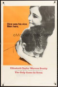 7g601 ONLY GAME IN TOWN int'l 1sh '69 Elizabeth Taylor & Warren Beatty are in love in Las Vegas!