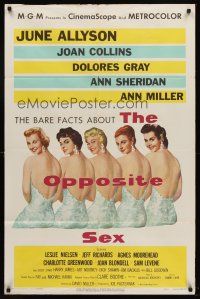 7g604 OPPOSITE SEX 1sh '56 sexy June Allyson, Joan Collins, Dolores Gray, Ann Sheridan, Ann Miller!