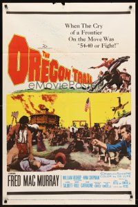 7g605 OREGON TRAIL 1sh '59 Fred MacMurray,the battle-cry 54-40 or Fight resounded across the West!