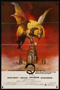 7g664 Q 1sh '82 great different fantasy artwork of The Winged Serpent Quetzalcoatl!