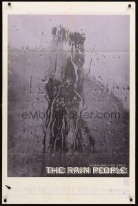 7g670 RAIN PEOPLE 1sh '69 Francis Ford Coppola, Robert Duvall, cool wet window image!