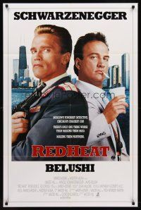 7g674 RED HEAT int'l 1sh '88 Walter Hill, great image of cops Arnold Schwarzenegger & James Belushi!