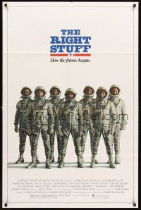 7g688 RIGHT STUFF advance 1sh '83 great line up of the first NASA astronauts all suited up!