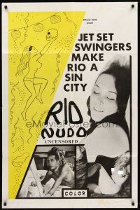 7g690 RIO NUDO 1sh '69 jet set swingers make Rio a sin city, sexy images!