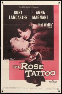 7g703 ROSE TATTOO 1sh '55 Burt Lancaster, Anna Magnani, written by Tennessee Williams!