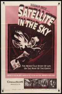 7g717 SATELLITE IN THE SKY 1sh '56 English, the never-told story of life on the roof of the Earth!