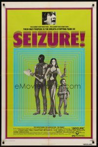 7g732 SEIZURE 1sh '74 Oliver Stone's directional debut, Herve Villechaize is the dwarf, bizarre!