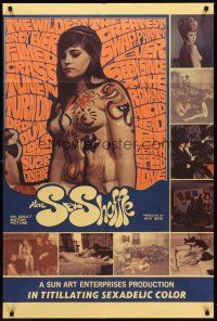 7g738 SEX SHUFFLE 1sh '68 the wildest the orgy ever filmed, in titillating sexadelic color!
