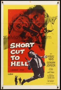 7g752 SHORT CUT TO HELL 1sh '57 directed by James Cagney, from Graham Greene's novel!