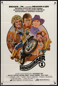 7g753 SIDEWINDER 1 1sh '77 Robert Tanenbaum dirt bike motocross & foxy women art!